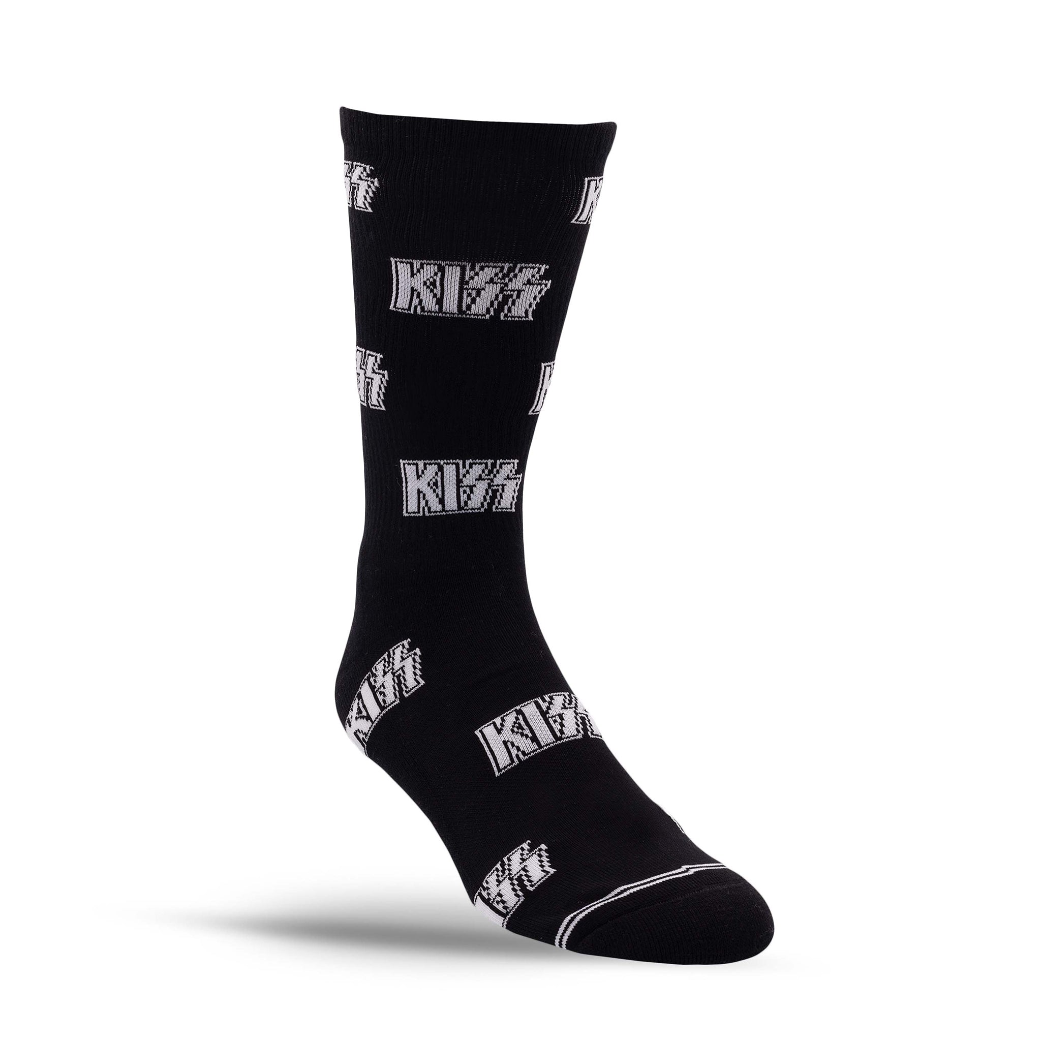 KISS® ALL OVER LOGO CREW, PAIR – Perri's Socks