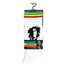 Load image into Gallery viewer, BOB MARLEY SILHOUETTE WHITE CREW, 1 PAIR
