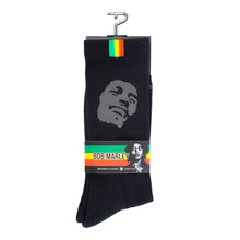 Load image into Gallery viewer, BOB MARLEY SILHOUETTE BLACK CREW, 1 PAIR
