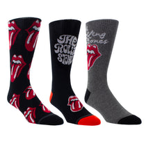 Load image into Gallery viewer, THE ROLLING STONES MEN&#39;S ASSORTED CREW, 3 PAIR

