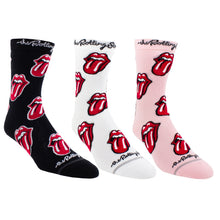 Load image into Gallery viewer, THE ROLLING STONES WOMEN&#39;S ASSORTED CREW, 3 PAIR
