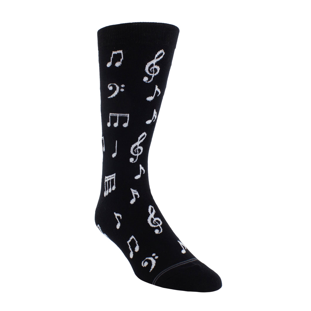 MUSIC NOTES CREW KNIT IN SOCKS, 1 PAIR
