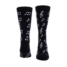 Load image into Gallery viewer, MUSIC NOTES CREW KNIT IN SOCKS, 1 PAIR
